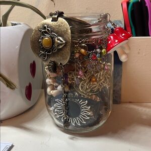 Mystery jewelry jar - medieval forest fairy themed